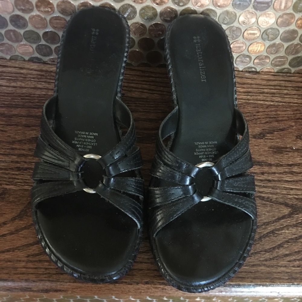 Naturalized comfort wedge decorative sandals